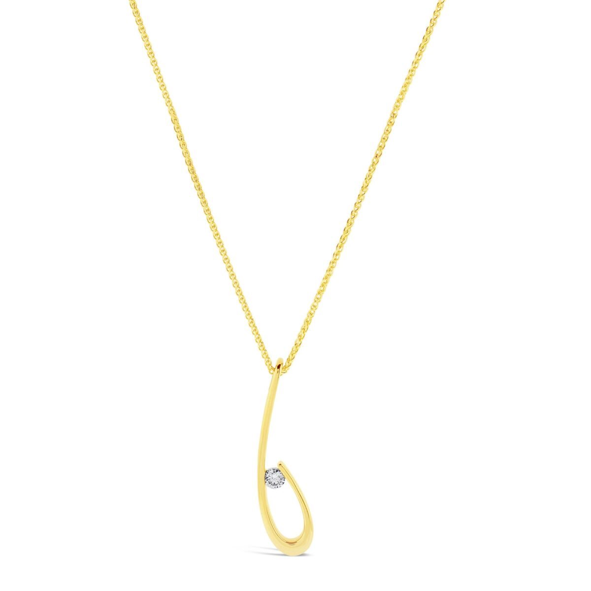 You're the One Yellow Gold Diamond Necklace