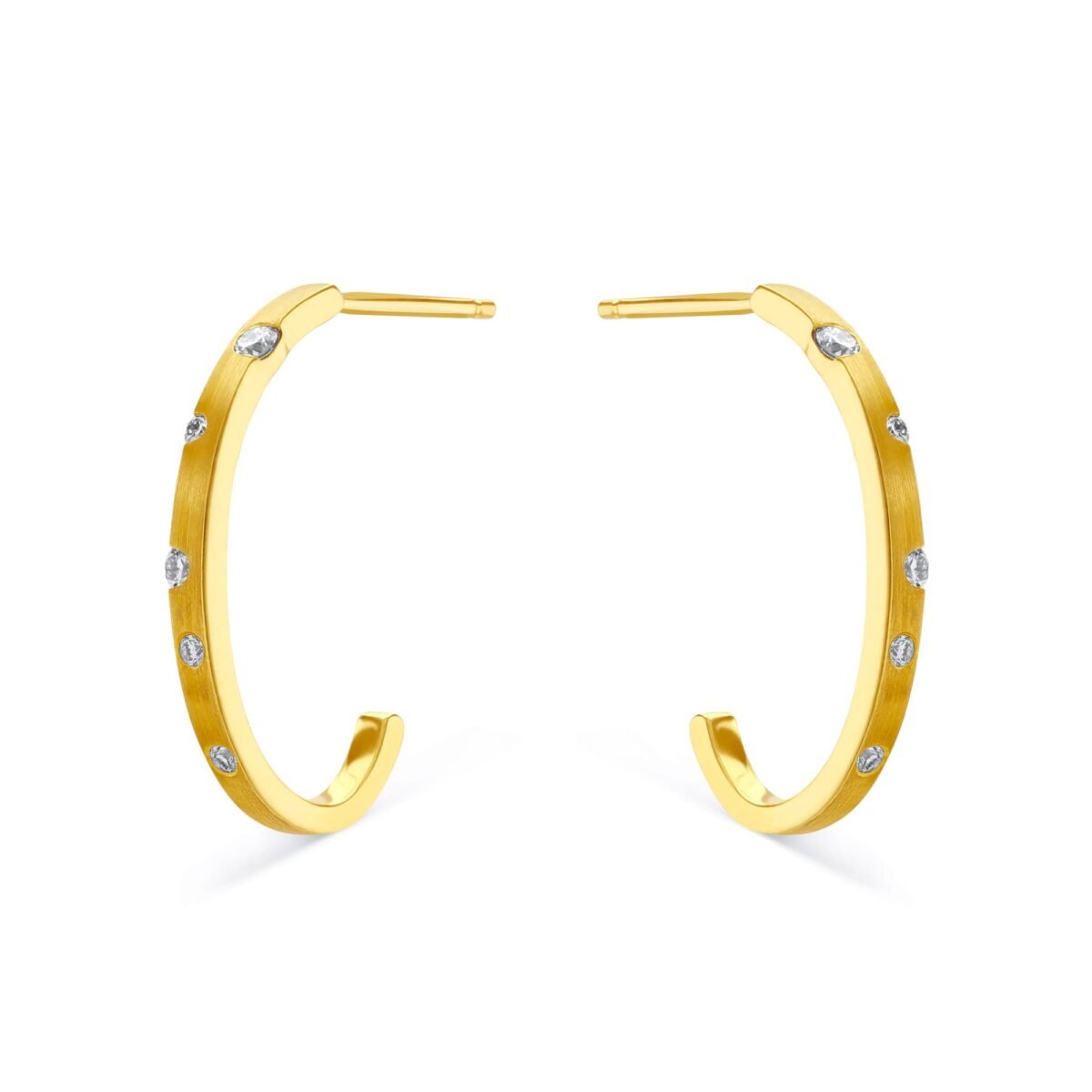 Cloud Nine Yellow Gold Diamond Drop Earrings