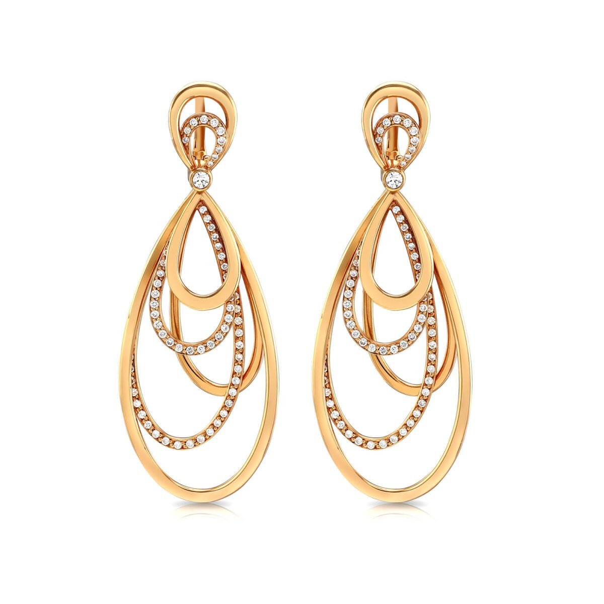 Rivera Rose Gold Diamond Earrings