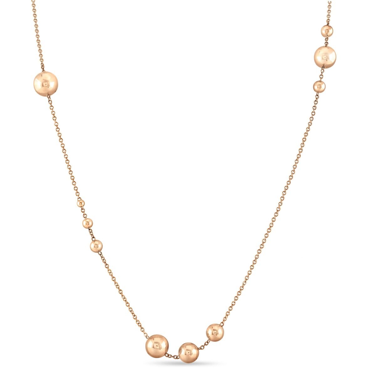 Yellow Gold Polished Sphere Necklace
