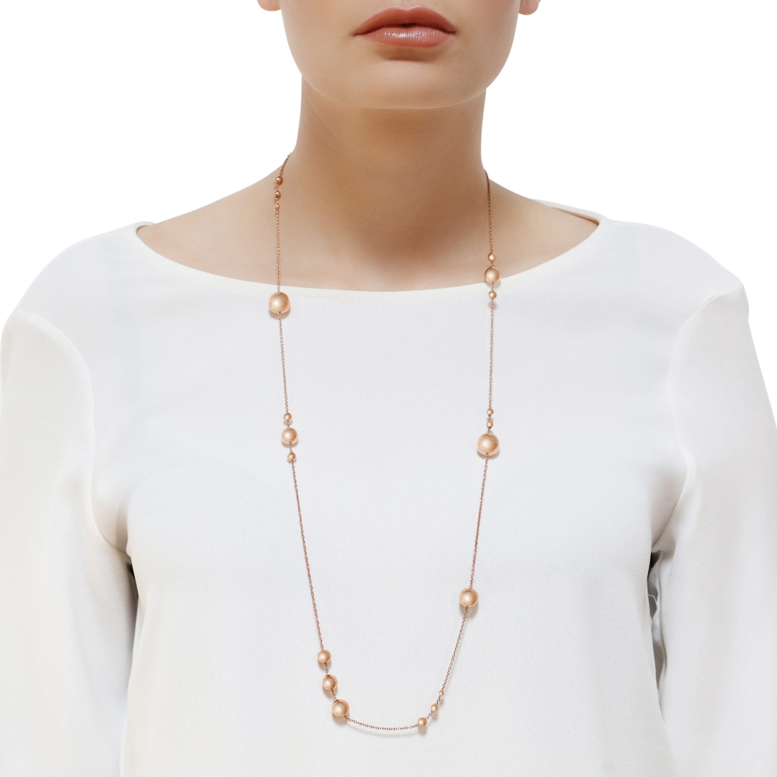 Yellow Gold Polished Sphere Necklace
