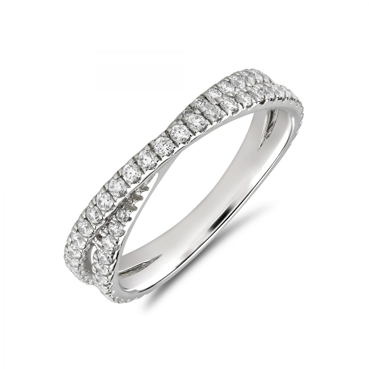 Platinum Diamond Twist Eternity Ring
