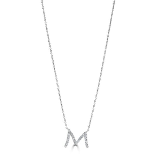 Initial White Gold Diamond Necklace