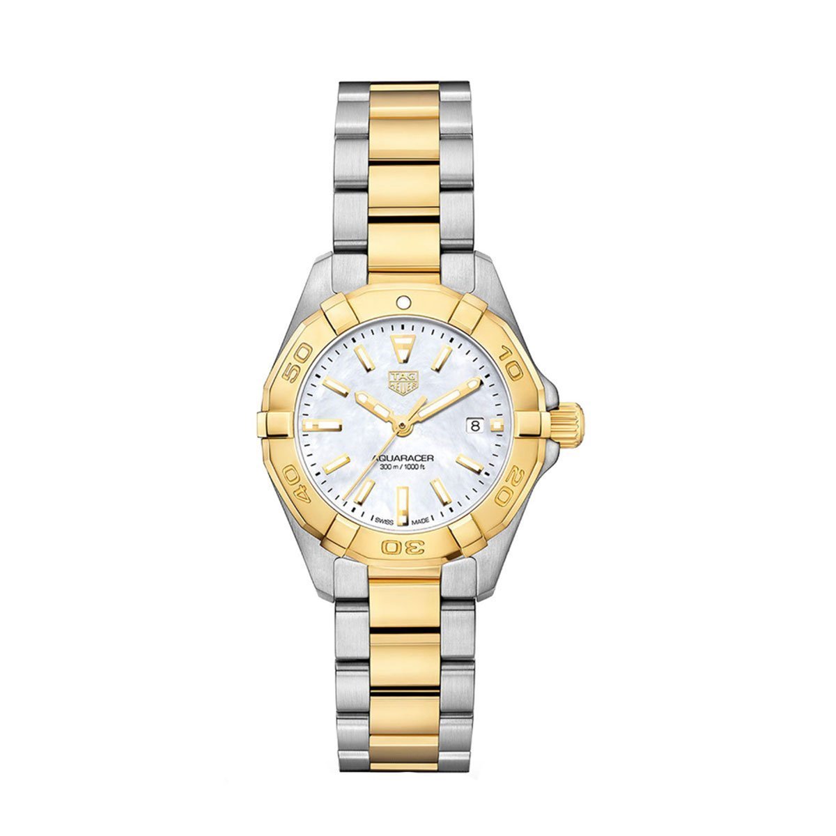 Aquaracer 27mm 18ct Gold & Steel Quartz Watch