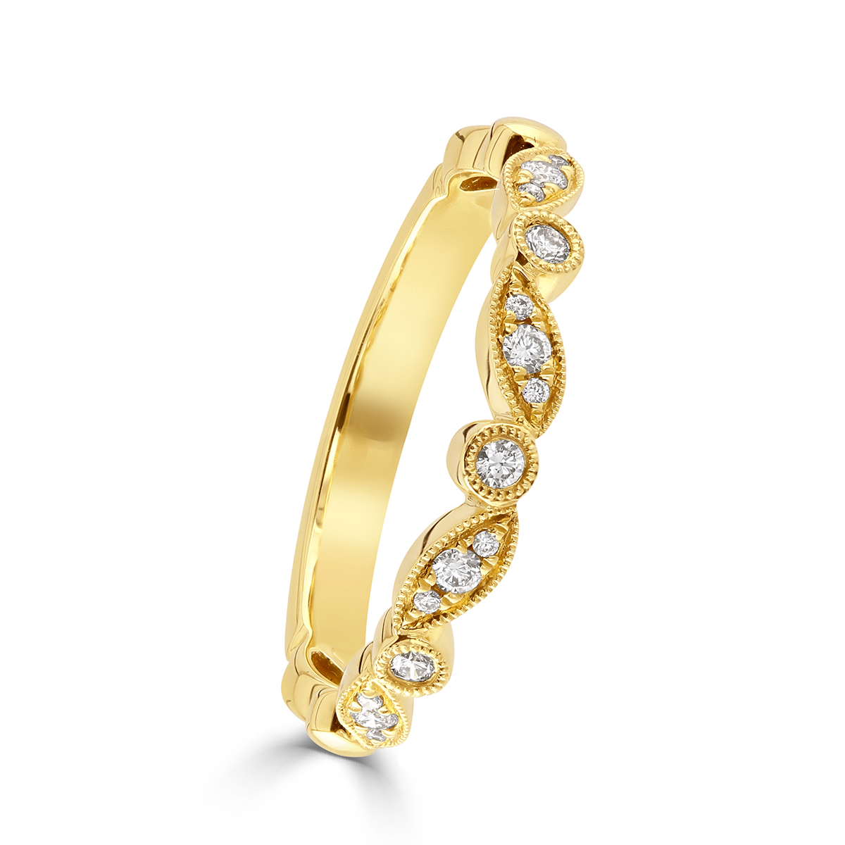 Yellow Gold Diamond Stacking Ring Yellow Gold Diamond Stacking Ring