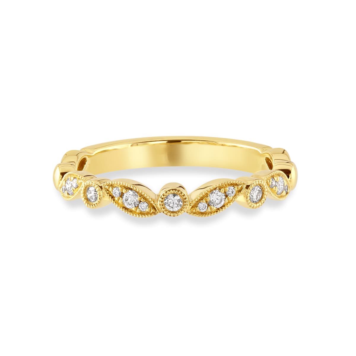 Yellow Gold Diamond Stacking Ring Yellow Gold Diamond Stacking Ring