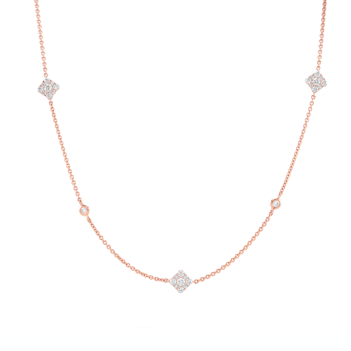 Josephine Rose Gold Diamond Necklace
