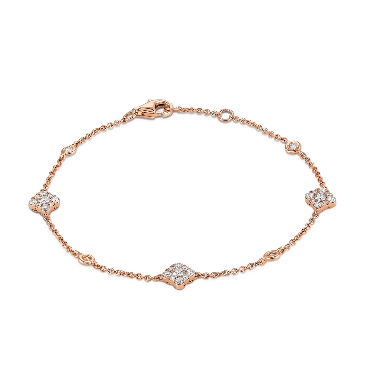 Josephine Rose Gold Diamond Bracelet