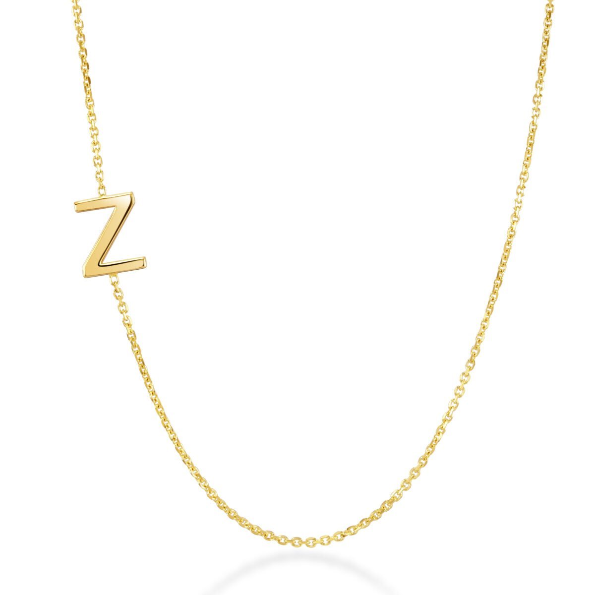 Initial Yellow Gold Necklace