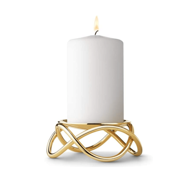 Yellow Gold Glow Candle Holder