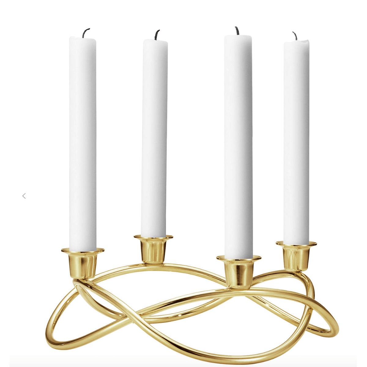 Season Yellow Gold Plated Steel Candle Holders