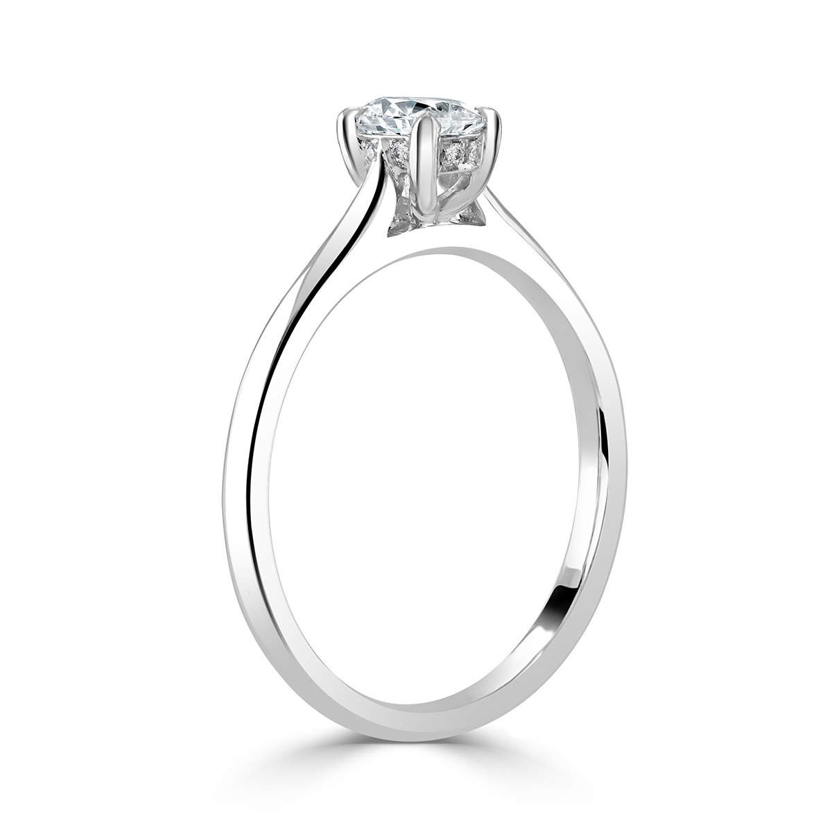 Oval Cut Platinum Diamond Ring