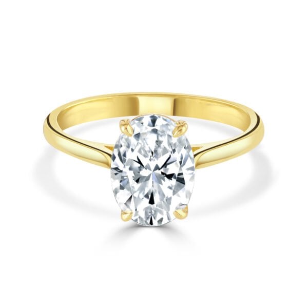 Oval Cut Yellow Gold Diamond Ring