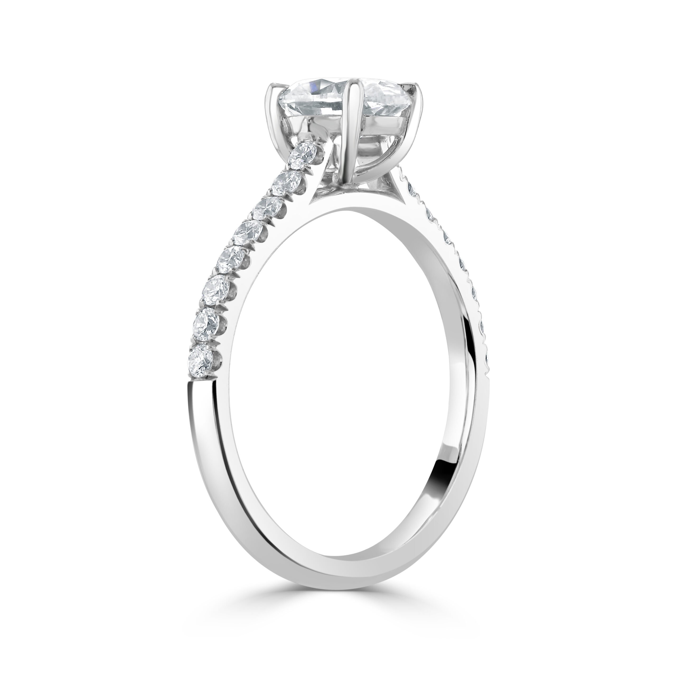 Oval Cut Diamond Platinum Ring