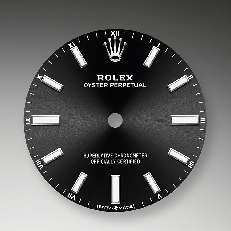 Bright black dial