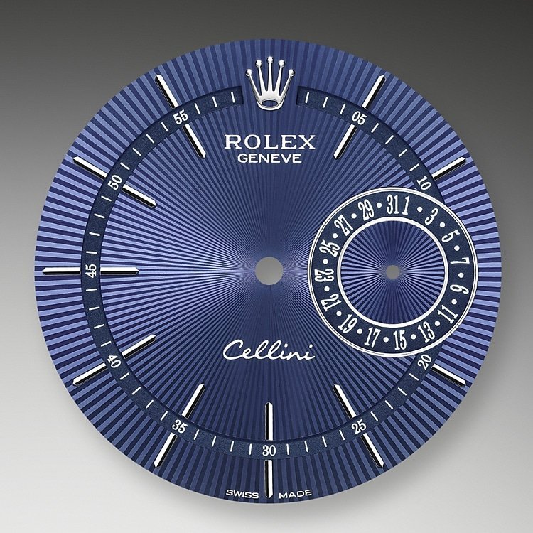 Bright blue dial
