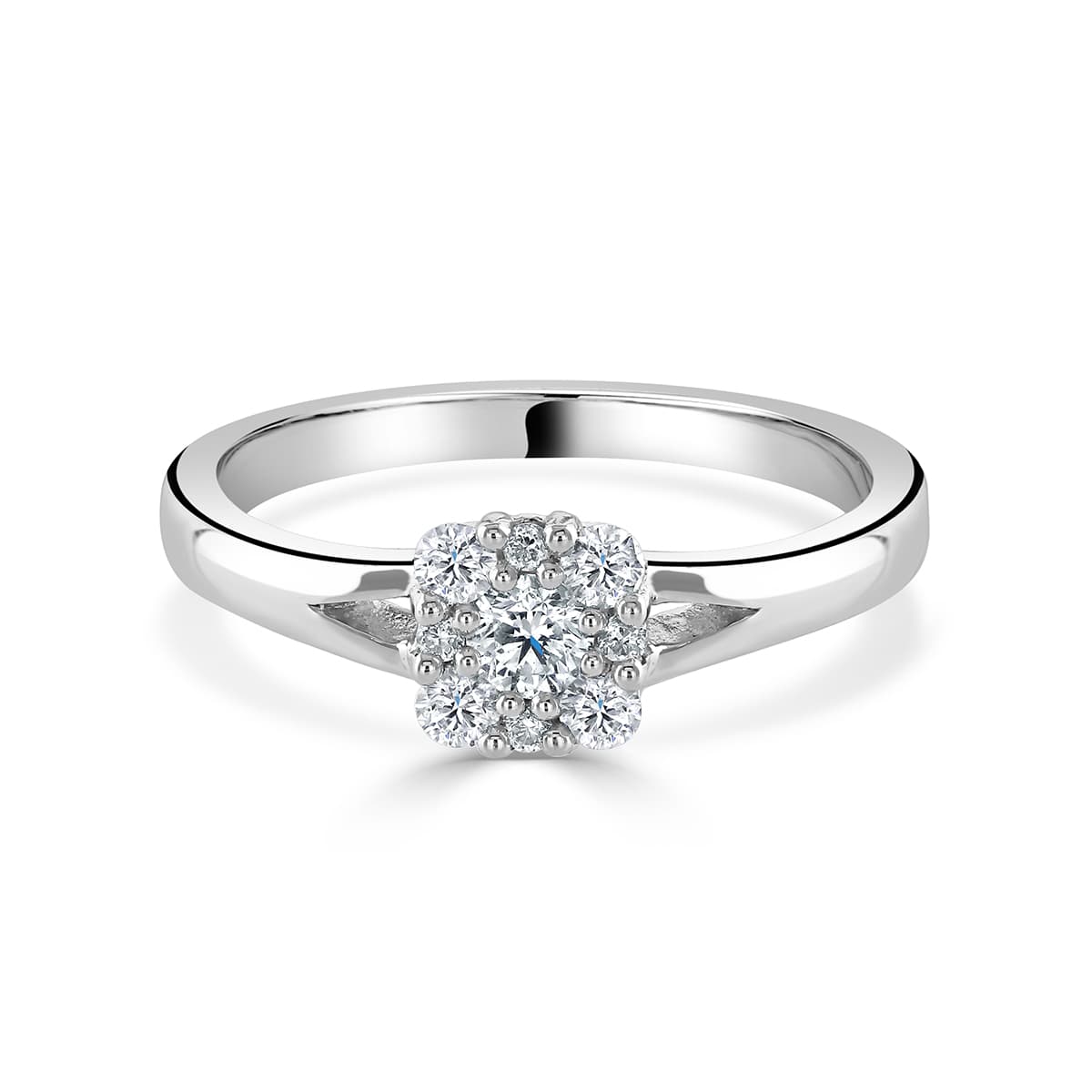 Platinum Diamond Cluster Ring Platinum Diamond Cluster Ring