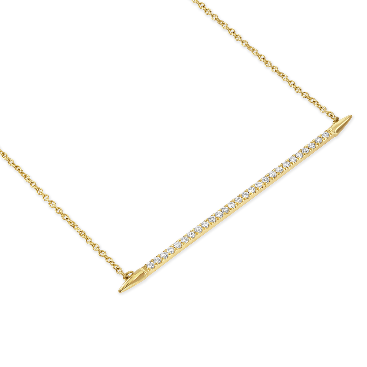 Love Lines Yellow Gold Diamond Necklace