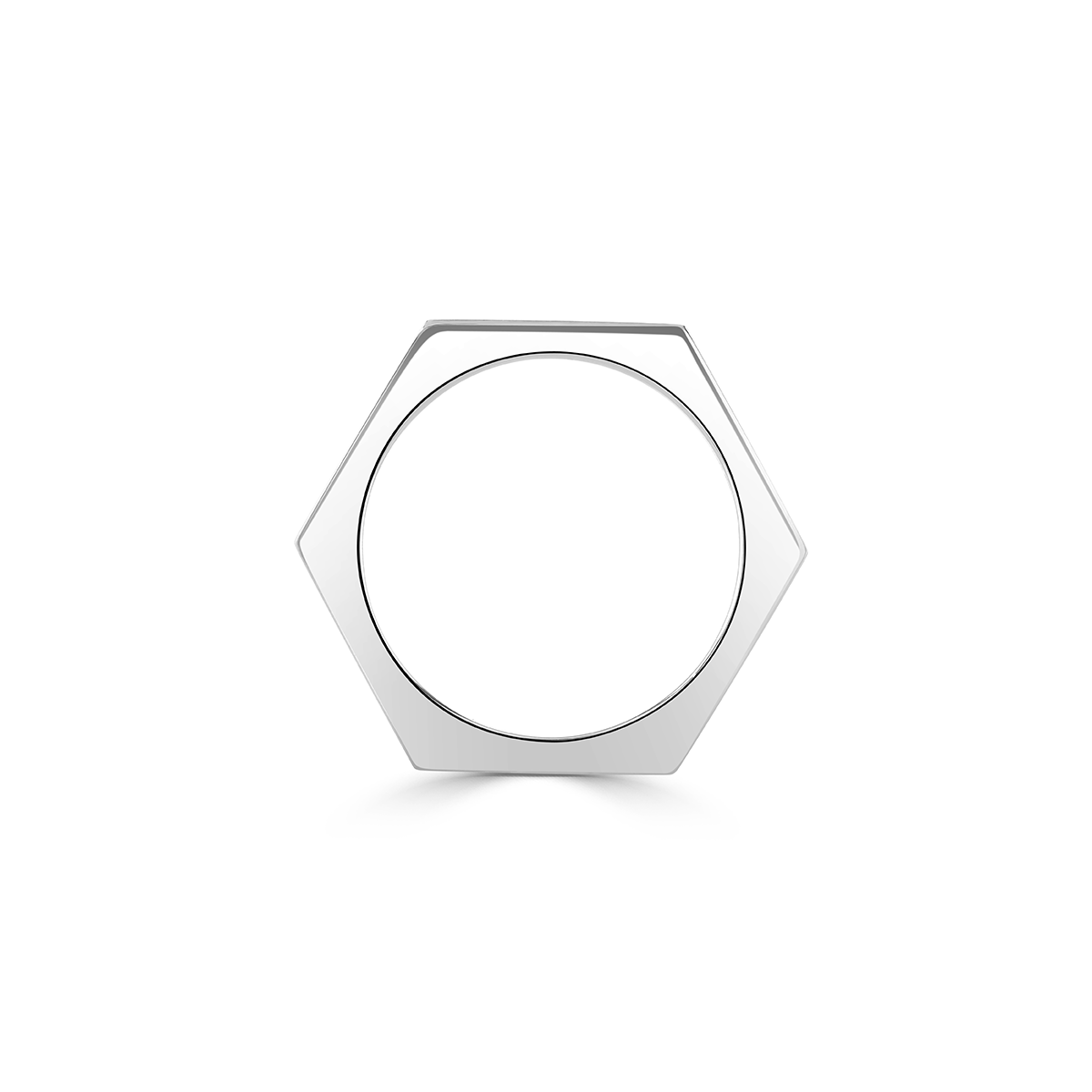 Honeycomb Platinum Stacking Ring