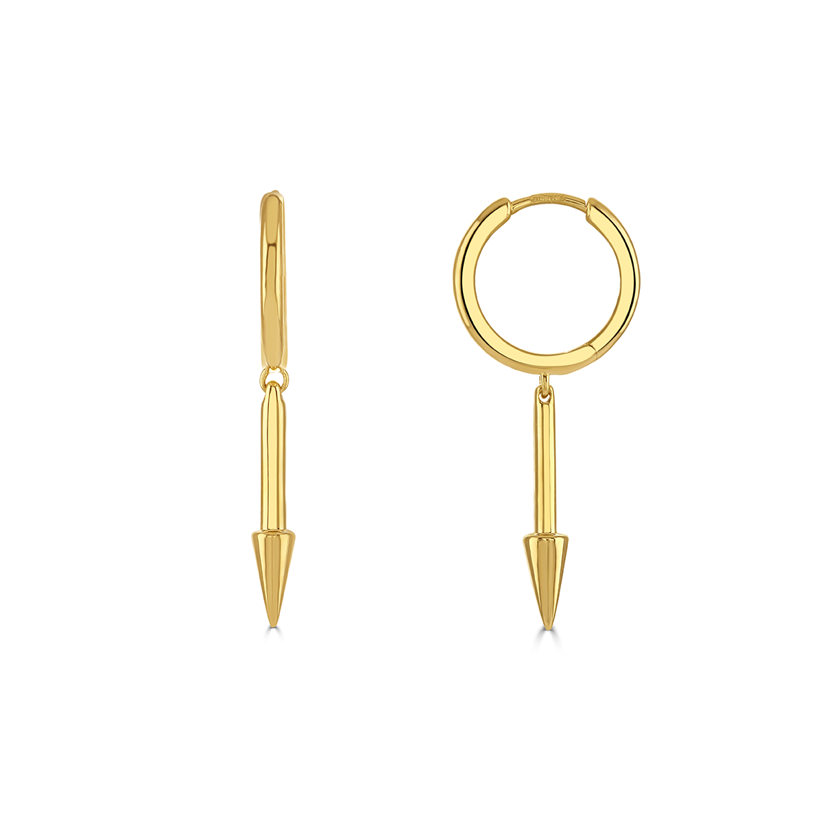 Love Lines Yellow Gold Earrings