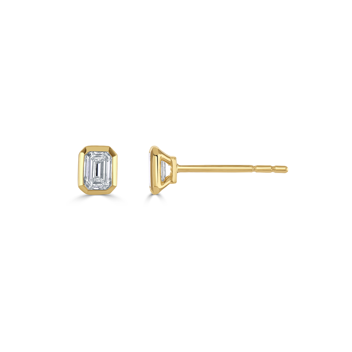 Cleo Yellow Gold Diamond Stud Earrings
