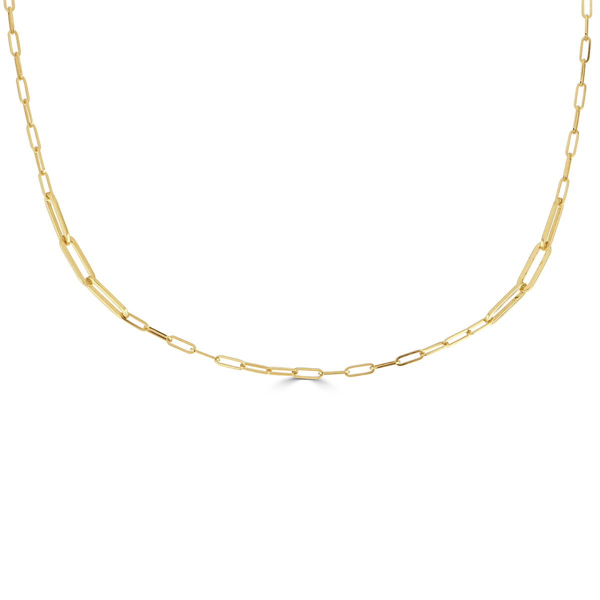 Giallo Yellow Gold Varied Link Necklace