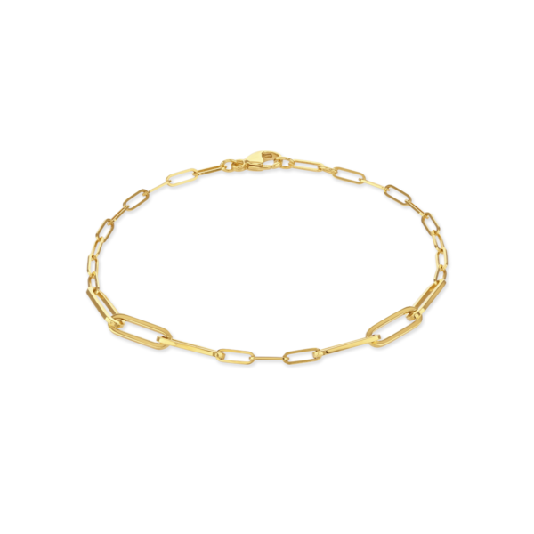 Giallo Yellow Gold Varied Link Bracelet
