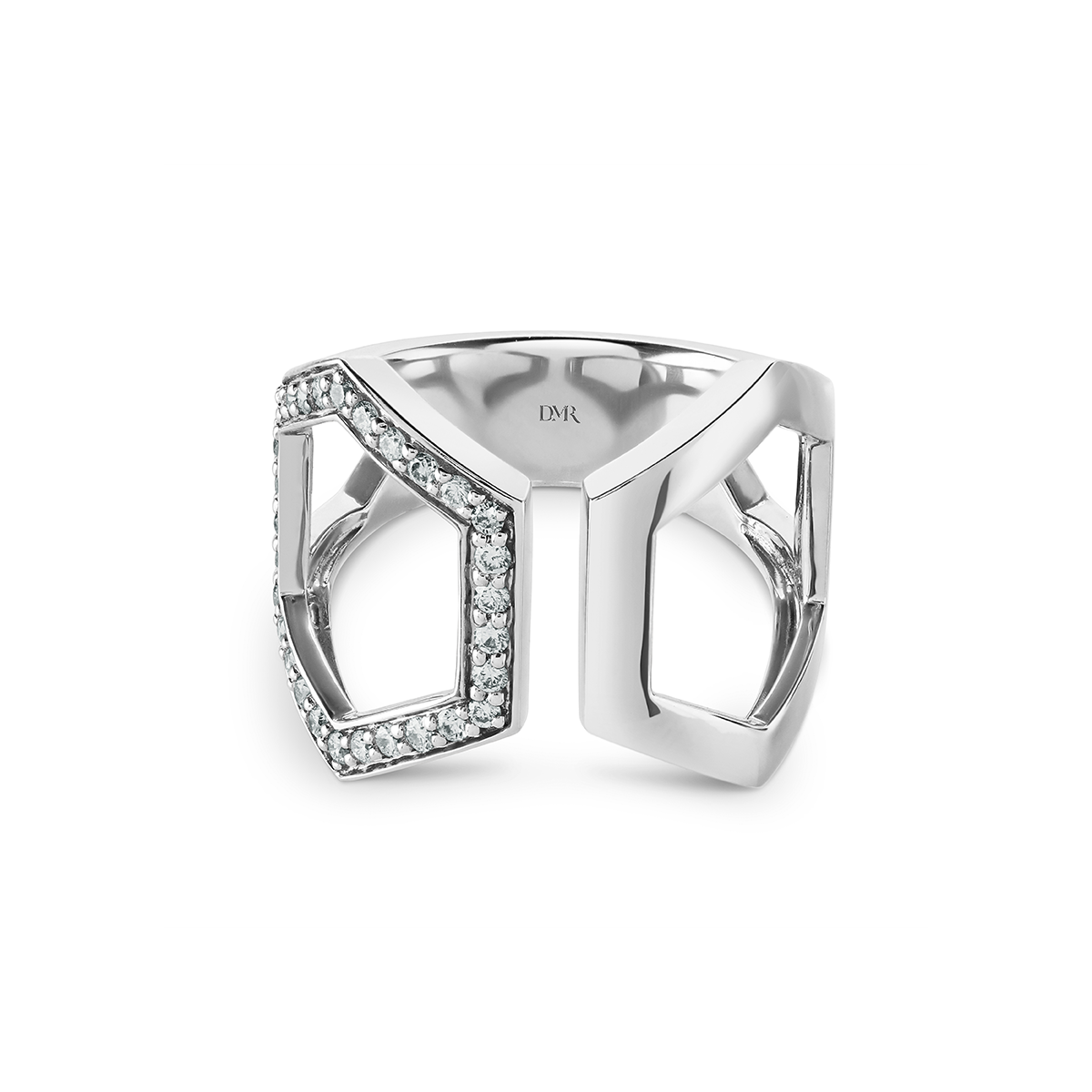 Honeycomb White Gold Diamond Ring