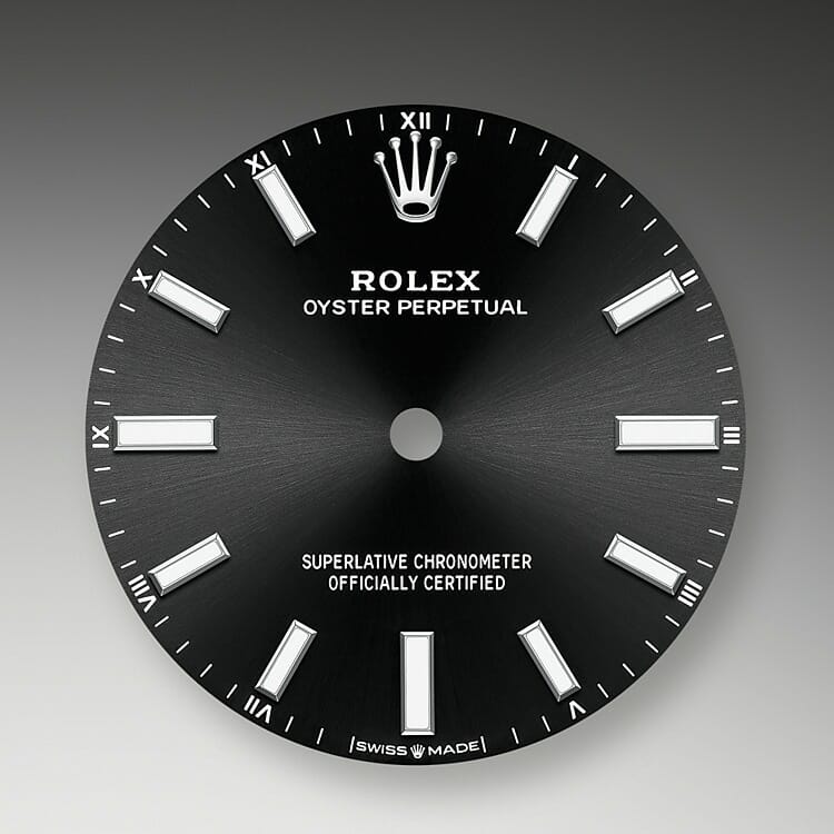 Bright black dial