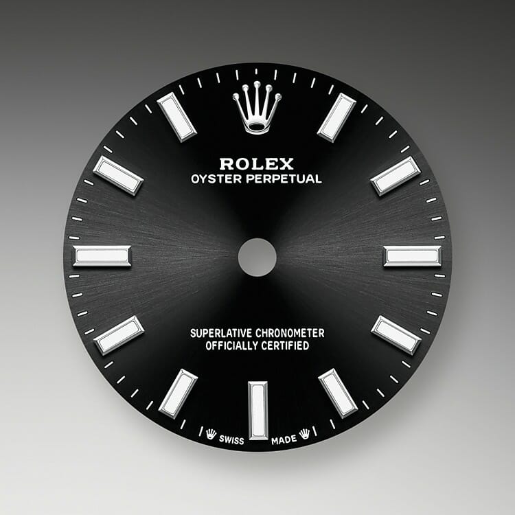 Bright black dial