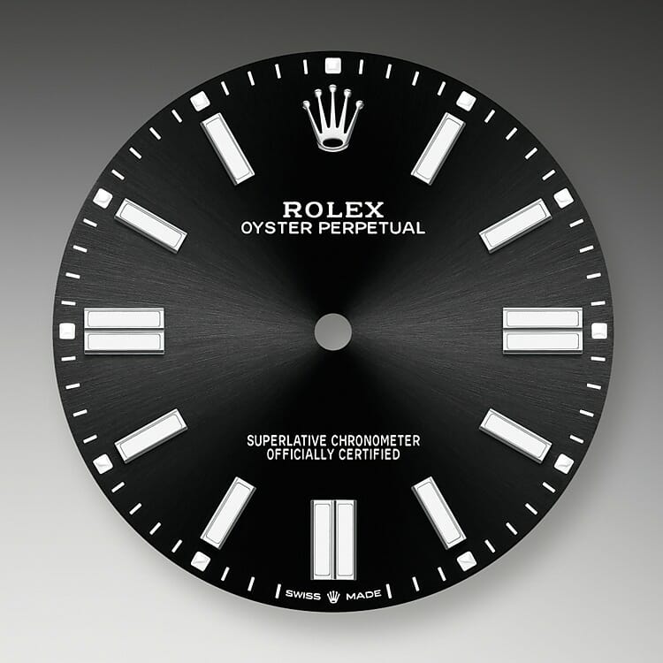 Bright black dial
