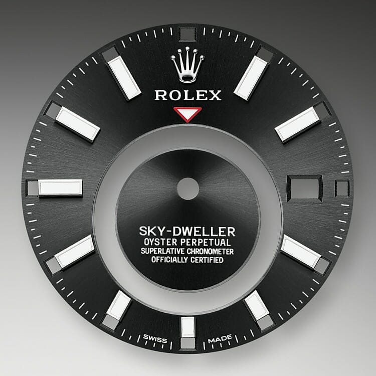 Bright black dial