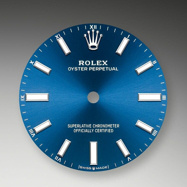 Bright blue dial