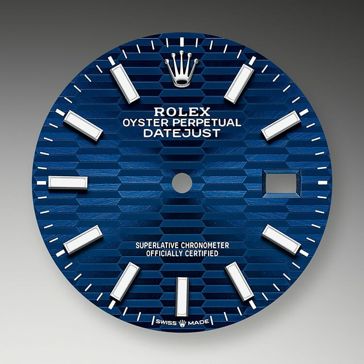 Bright blue dial