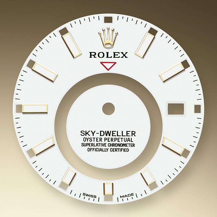 Intense white dial