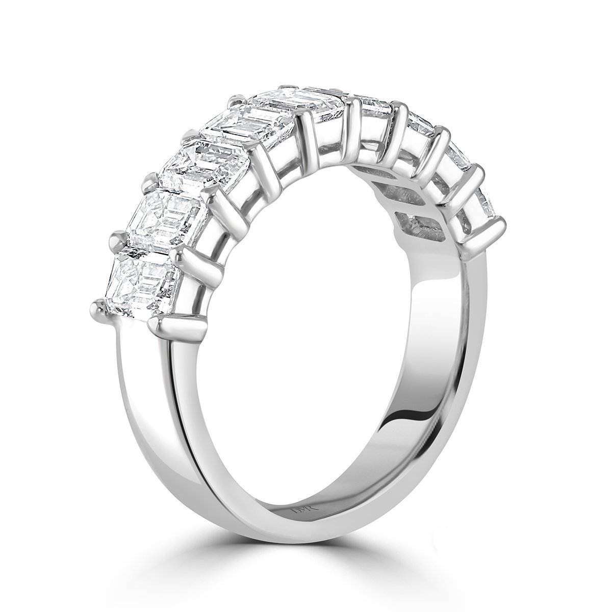 Emerald Cut Platinum Diamond Eternity Ring