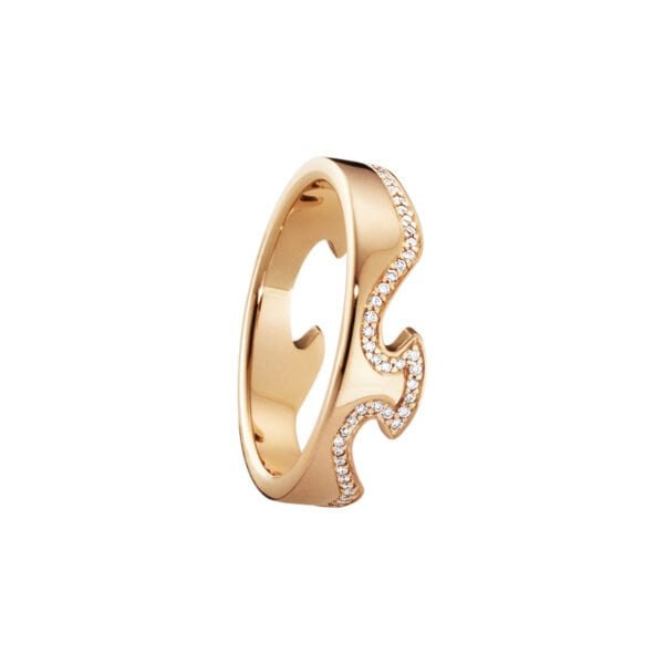 Fusion 18ct Rose Gold Diamond End Ring