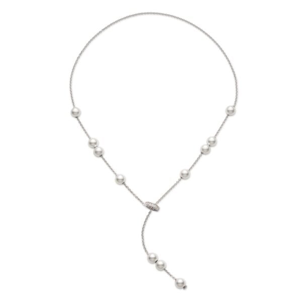 Pearls in Motion White Gold Necklace