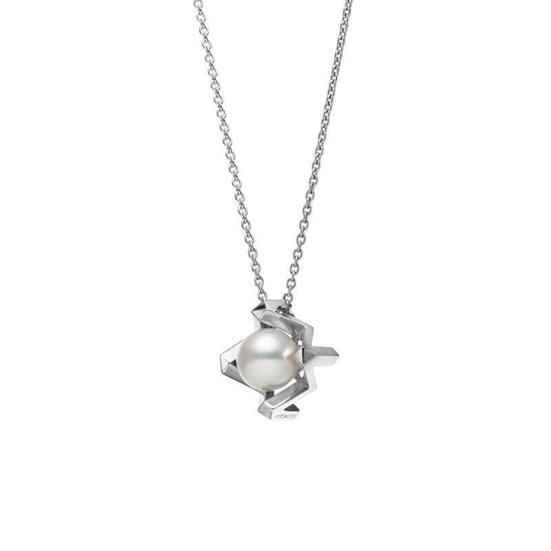 M Collection White Gold Akoya Pearl Pendant