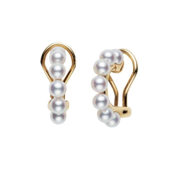 18ct Yellow Gold and Pearl Bubble Earrings