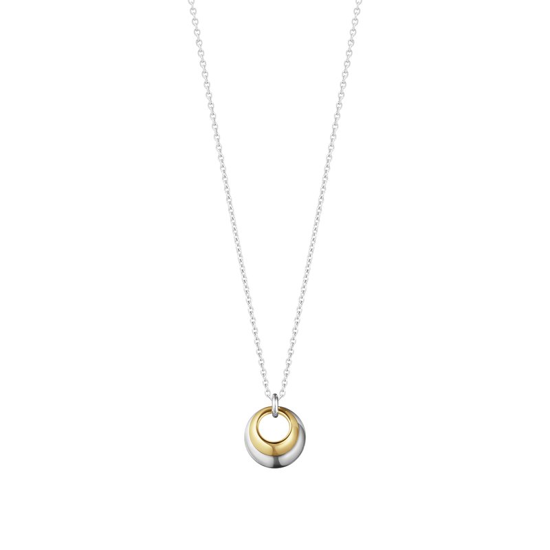 Curve Silver & Yellow Gold Necklace
