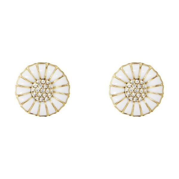 Daisy Gold Plated Diamond Earrings