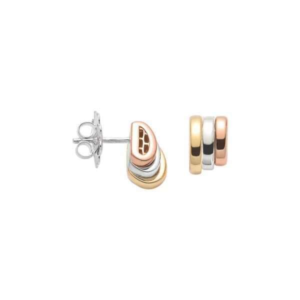 White, Yellow and Rose Gold Prima Earrings