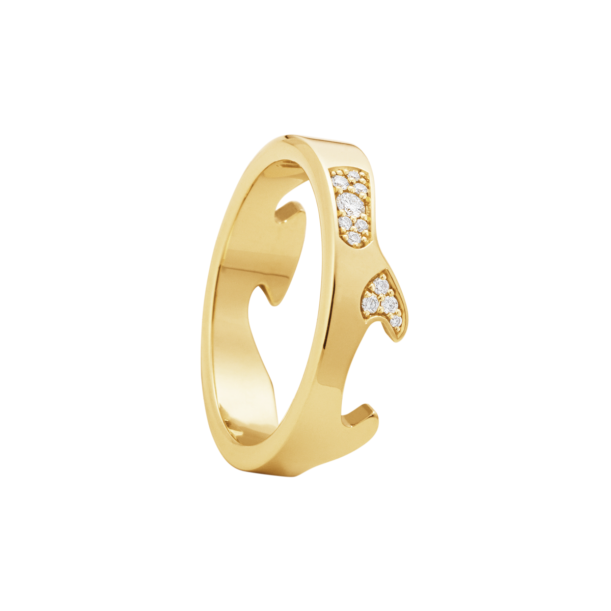 Fusion 18ct Yellow Gold Diamond End Ring