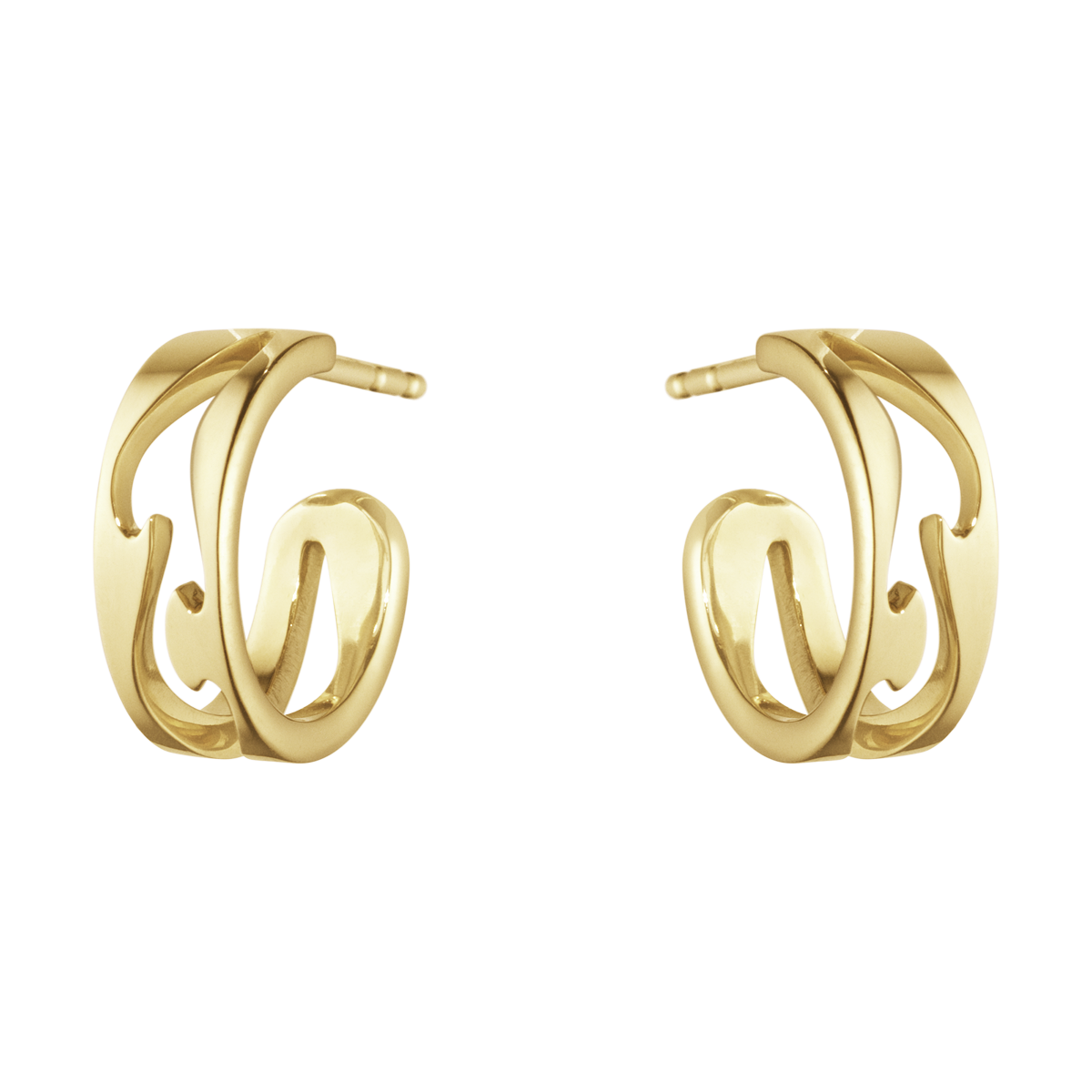Fusion 18ct Yellow Gold Earhoops