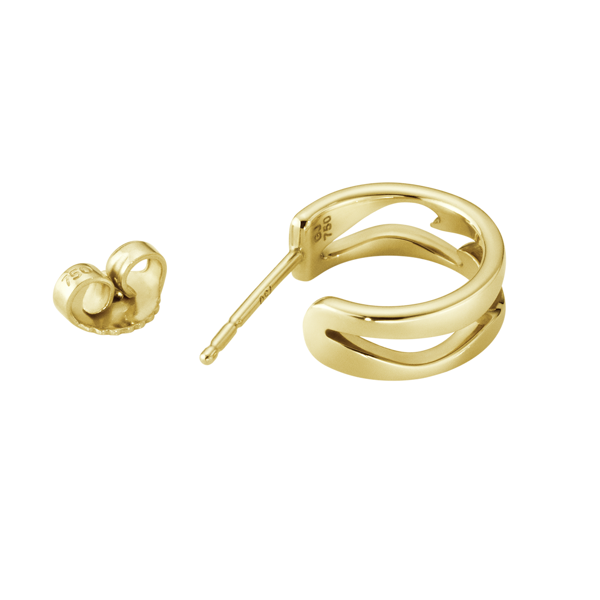 Fusion 18ct Yellow Gold Earhoops