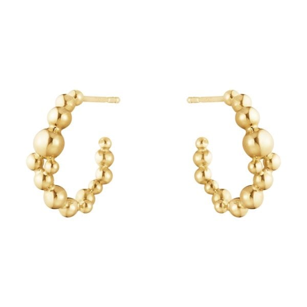 Moonlight Grapes Yellow Gold Earhoops