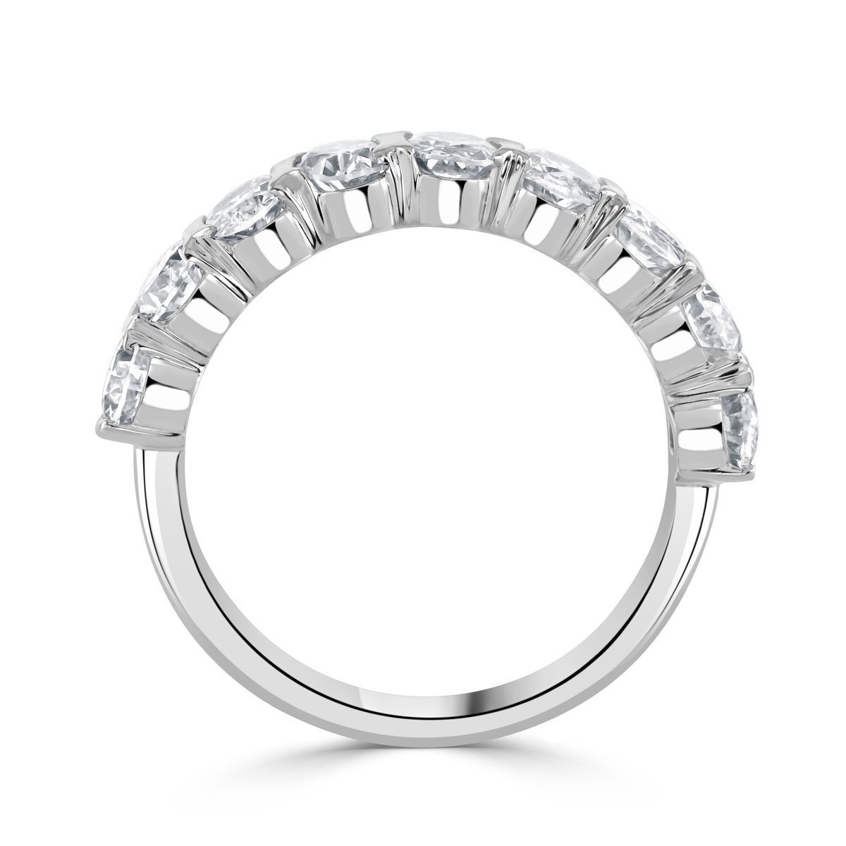 Oval Cut Platinum Diamond Eternity Ring