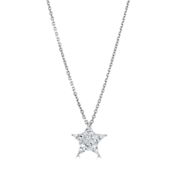 White Gold & Diamond Star Pendant