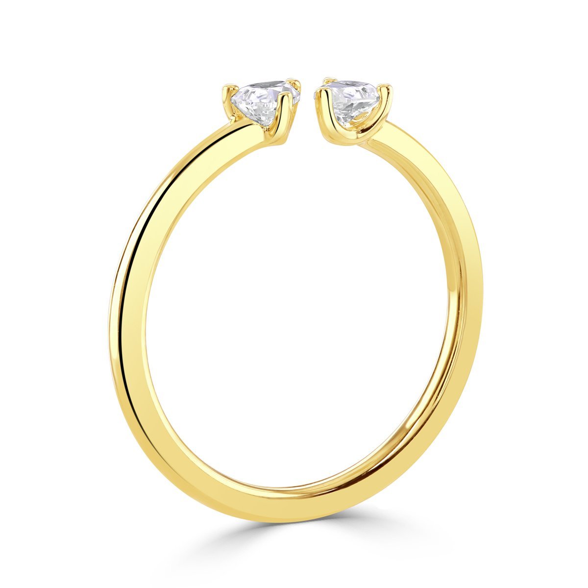 Ditto Yellow Gold Pear Shape Diamond Ring